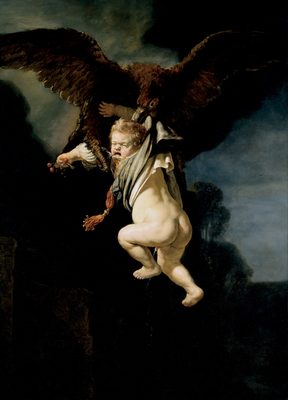 L'enlèvement de Ganymède, par Rembrandt van Rijn