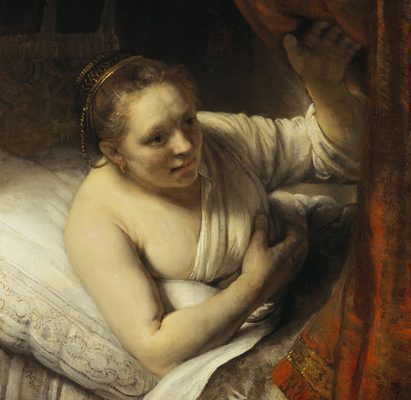 Une femme au lit, par Rembrandt van Rijn