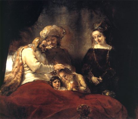 Jacob bénissant les fils de Joseph, par Rembrandt van Rijn