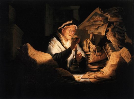 Parabole de l'homme riche, par Rembrandt van Rijn