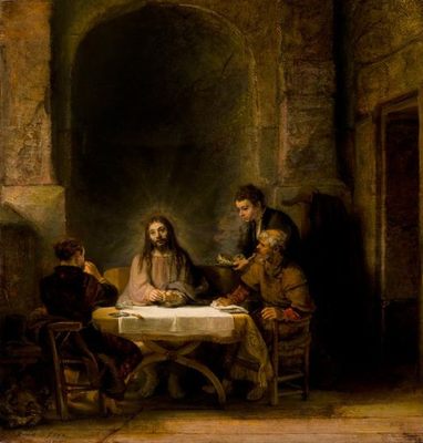 Les Pèlerins d'Emmaüs, par Rembrandt van Rijn