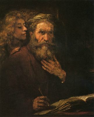Saint Mathieu et l'ange, par Rembrandt van Rijn
