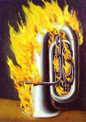La découverte du feu, par René Magritte