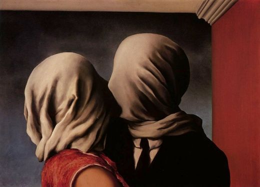 Les amants, par René Magritte