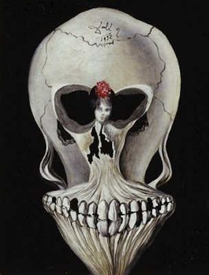 Ballerine et tête de mort, par Salvador Dali