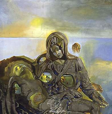 Écho géologique. Pietà, par Salvador Dali
