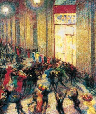 Émeute sous les arcades, par Umberto Boccioni