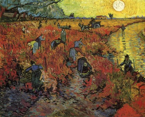 Vignes rouges d'Arles, par Vincent Van Gogh