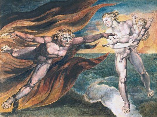 Les Anges du bien et du mal, par William Blake