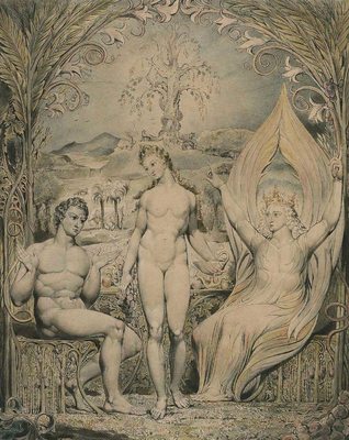 L'Archange Raphaël avec Adam et Eve, par William Blake