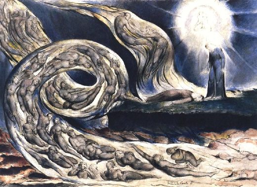 La Tourmente des amants, par William Blake