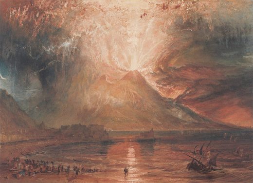 Éruption du Vésuve, par William Turner