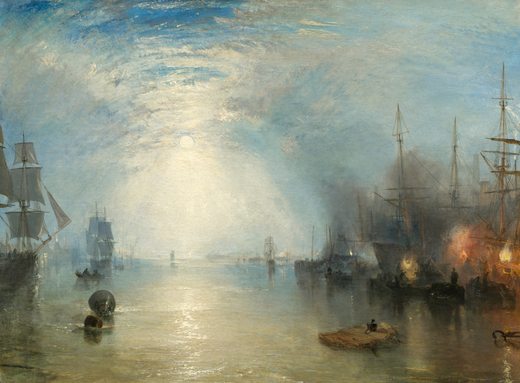 Les feux des bateaux, par William Turner