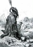Le Loup devenu Berger, Illustration de Gustave Doré des Fables de la Fontaine