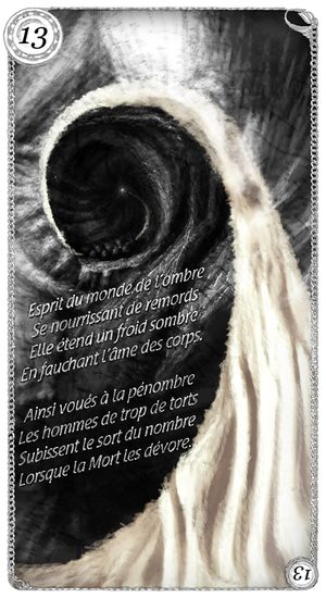 Arcane sans nom, la mort, carte de tarot de Stéphen Moysan et Mathieu Jacomy