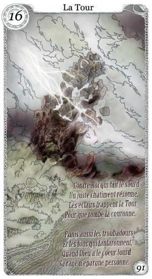 La Tour, carte de tarot de Stéphen Moysan et Mathieu Jacomy