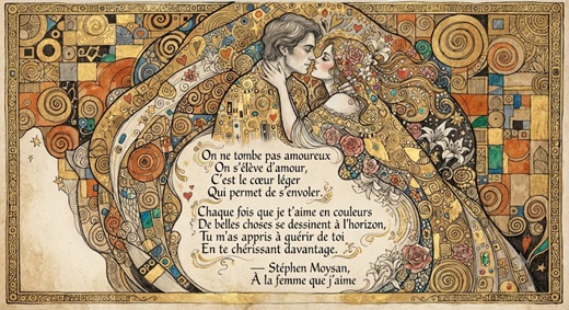 On ne tombe pas amoureux, IA à la manière de Klimt