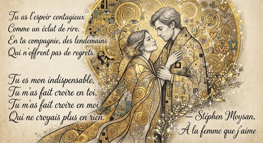 Tu as l'espoir contagieux, IA à la manière de Klimt