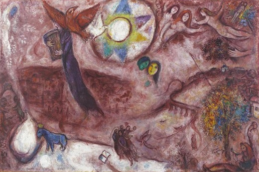Le cantique des cantiques V, par Marc Chagall