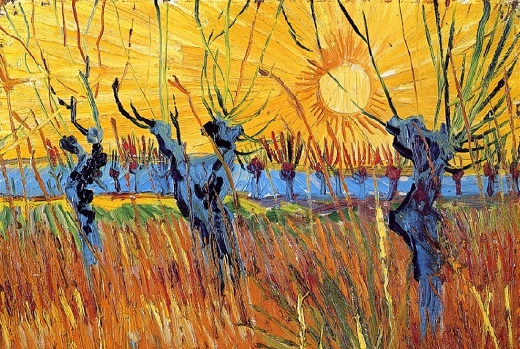 Vincent Van Gogh : Saules au soleil couchant