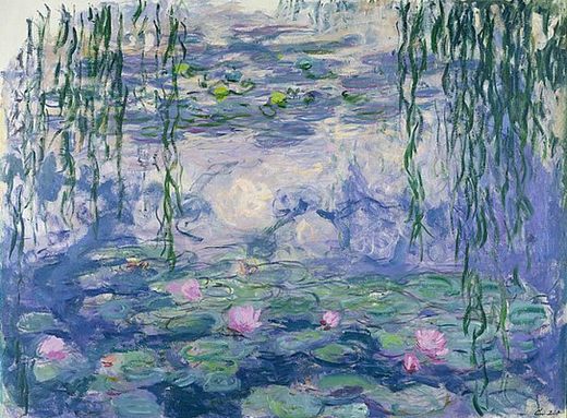 Claude Monet : Les Nymphéas bleus et Saules