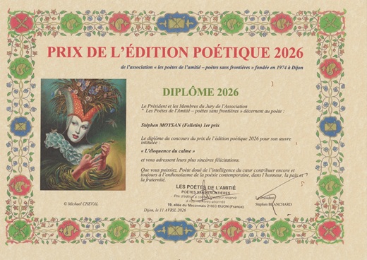 Prix d'édition poétique les poètes de l'amitié 2026